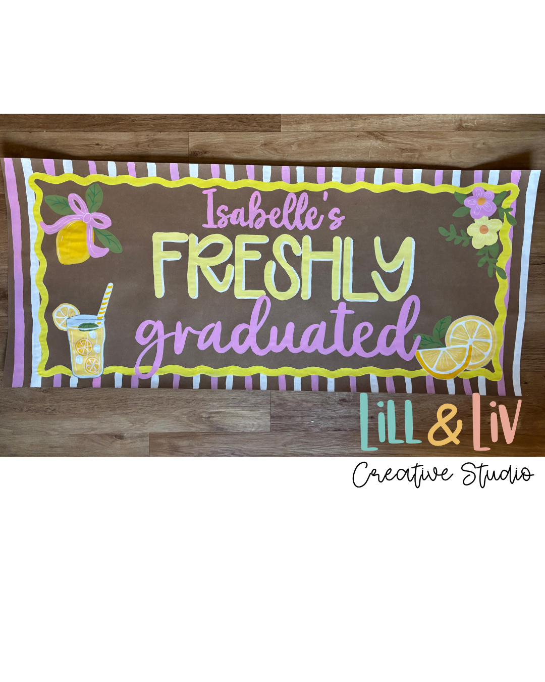 Custom hand painted banner