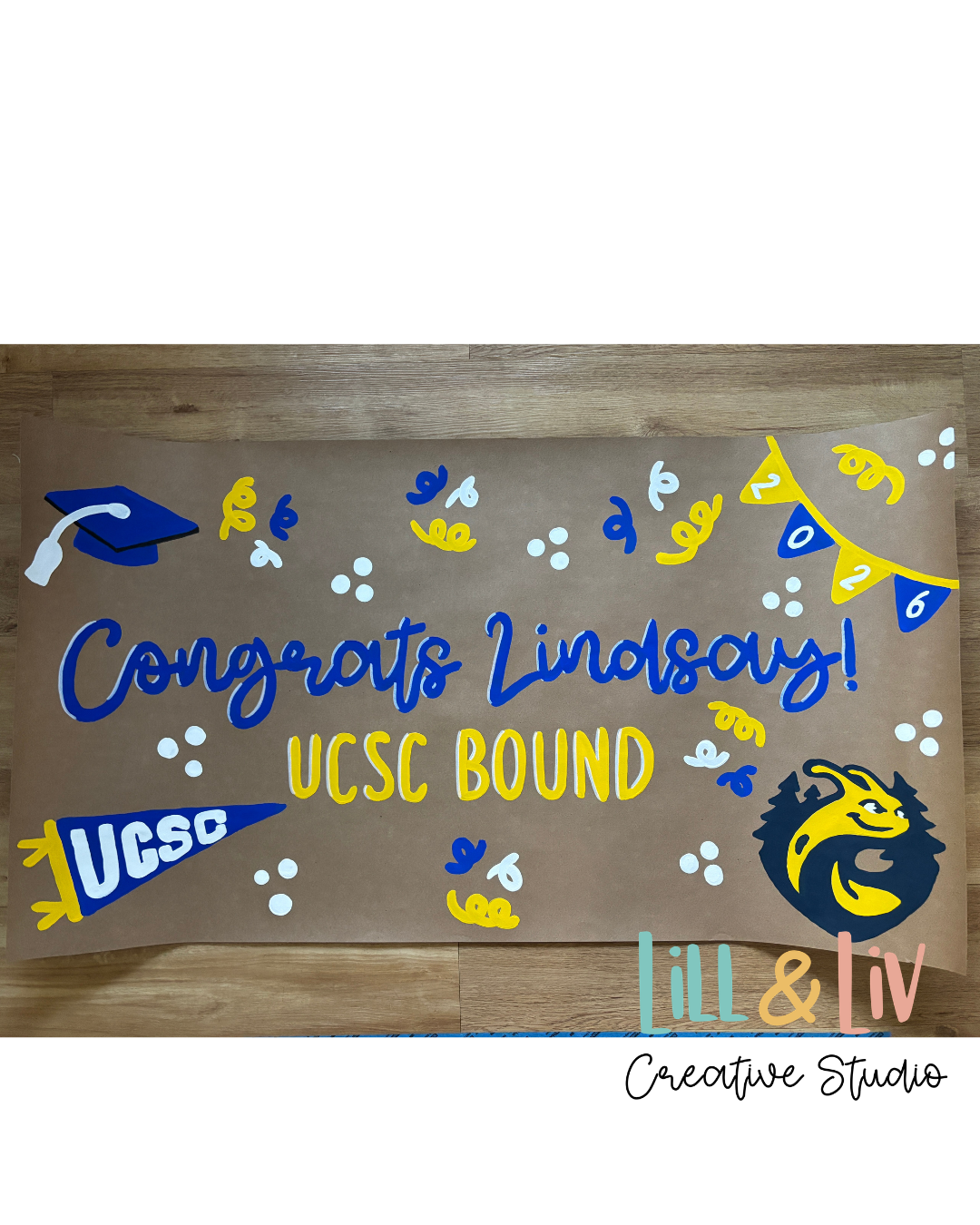 Custom hand painted banner