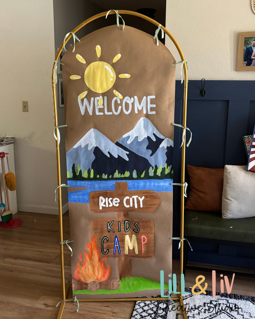 Custom hand painted banner