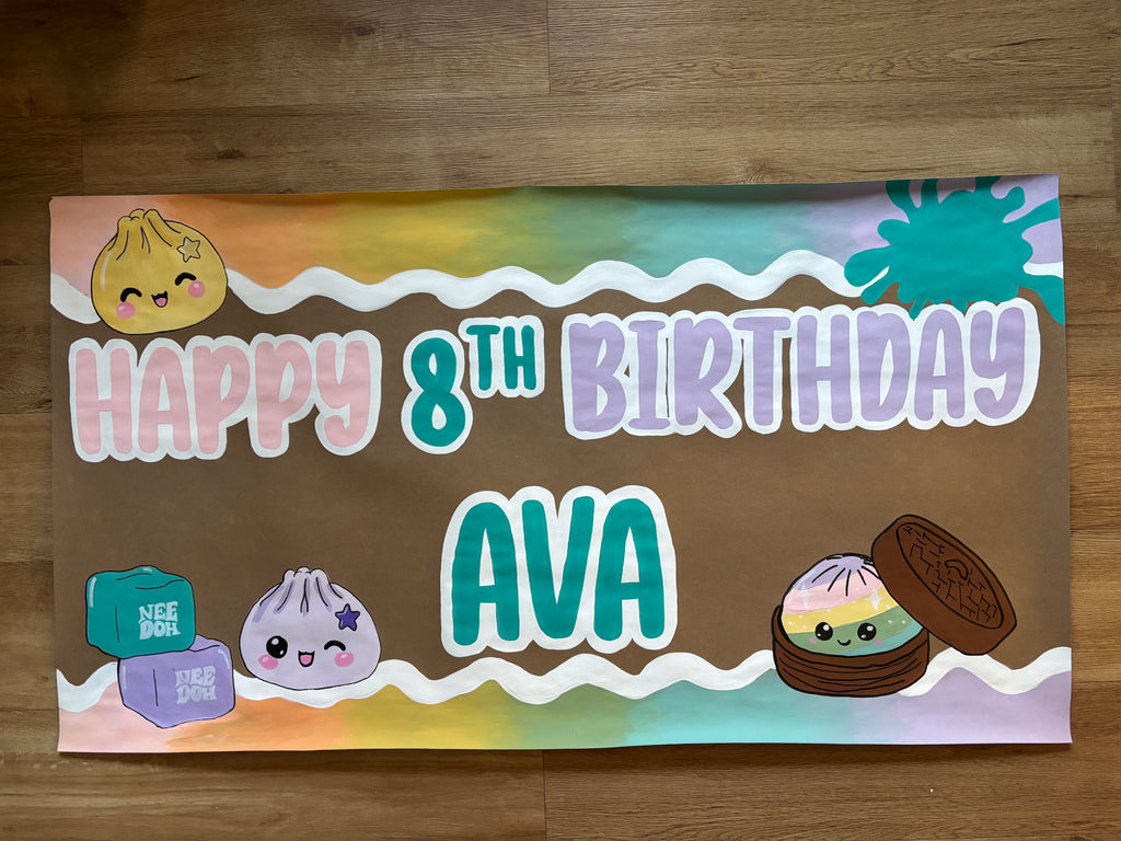 Custom hand painted banner