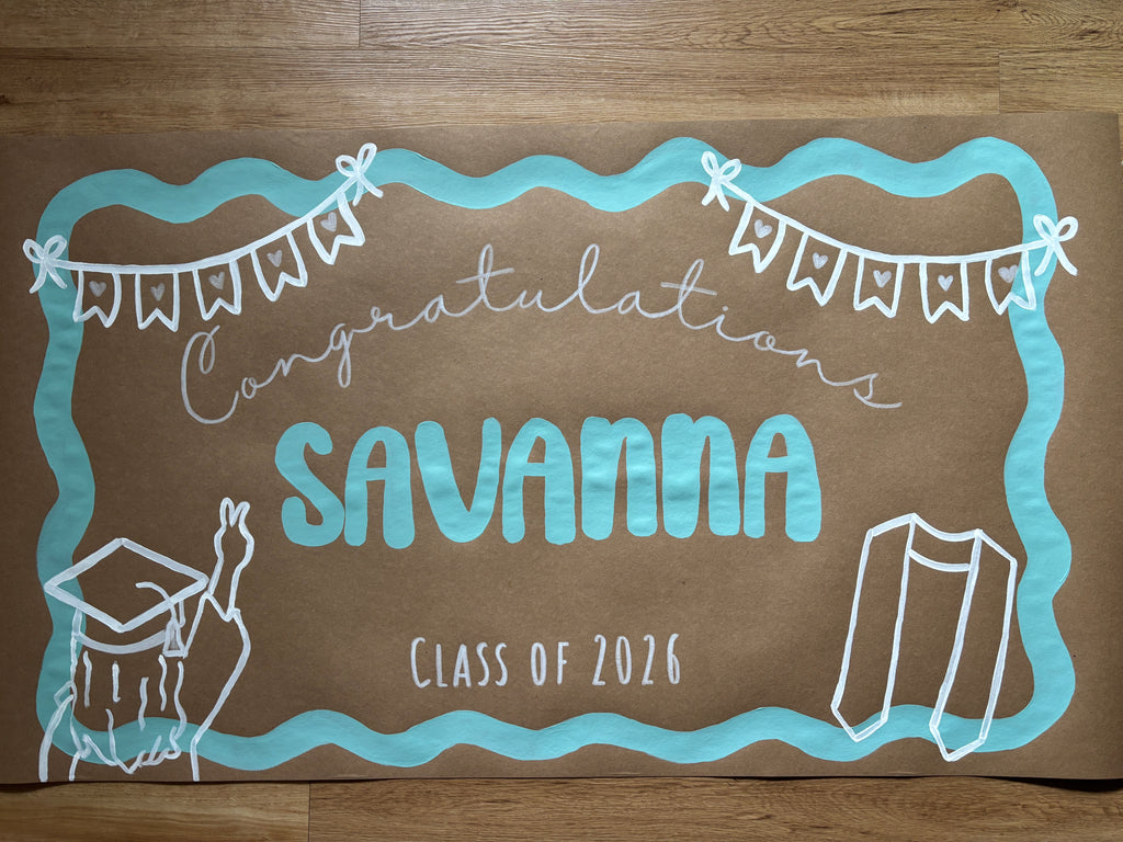 Custom hand painted banner