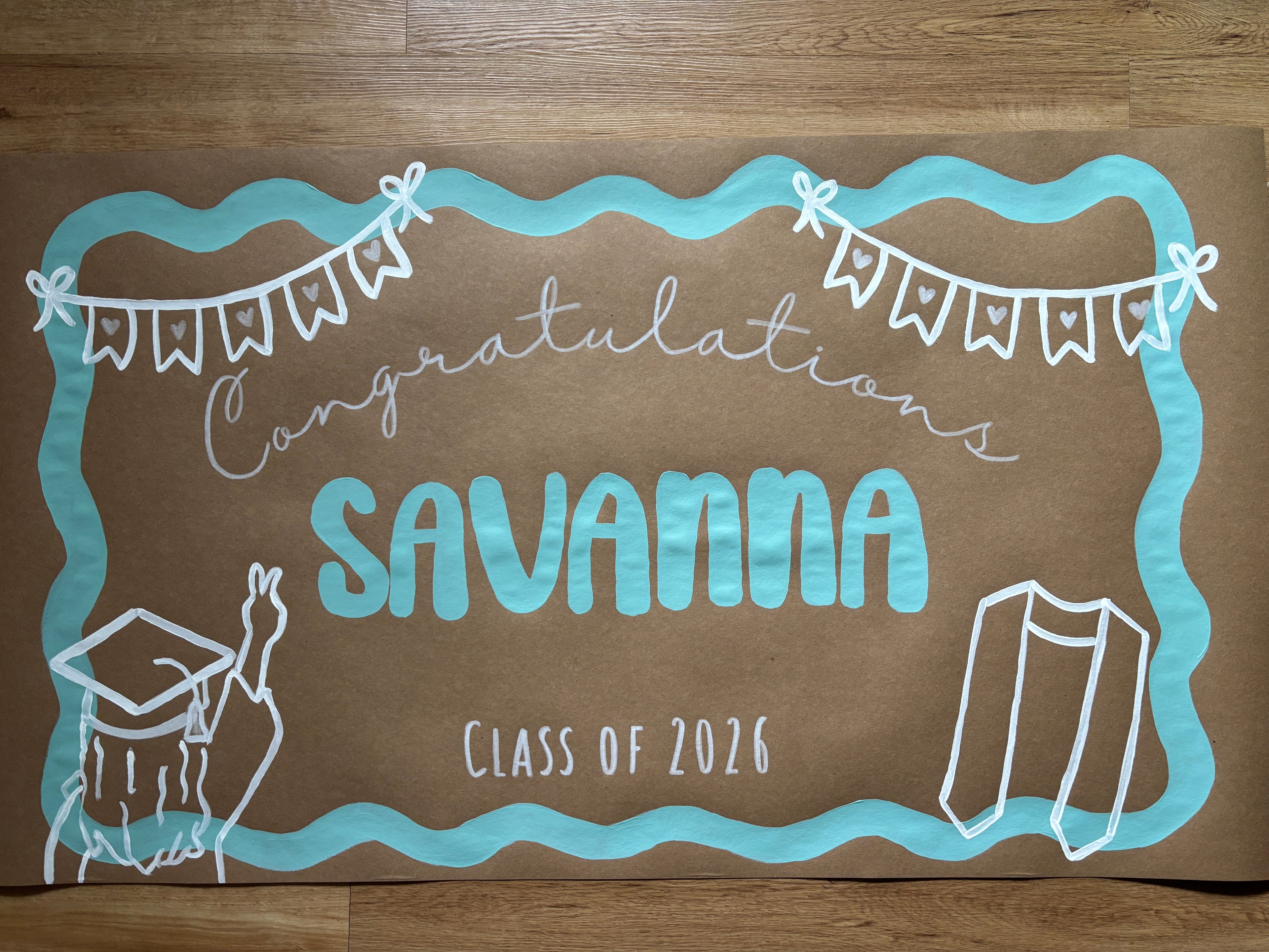 Custom hand painted banner