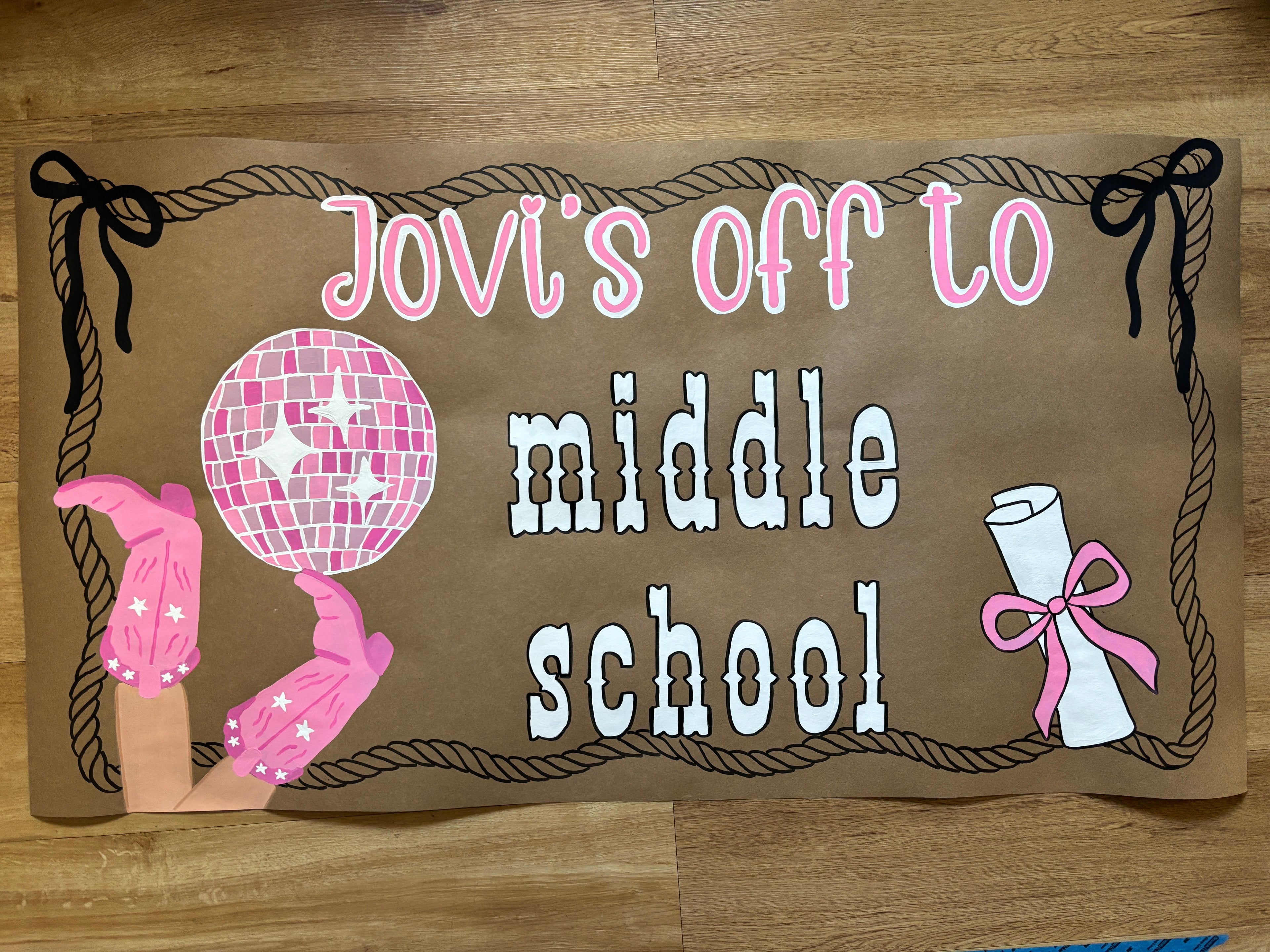 Custom hand painted banner