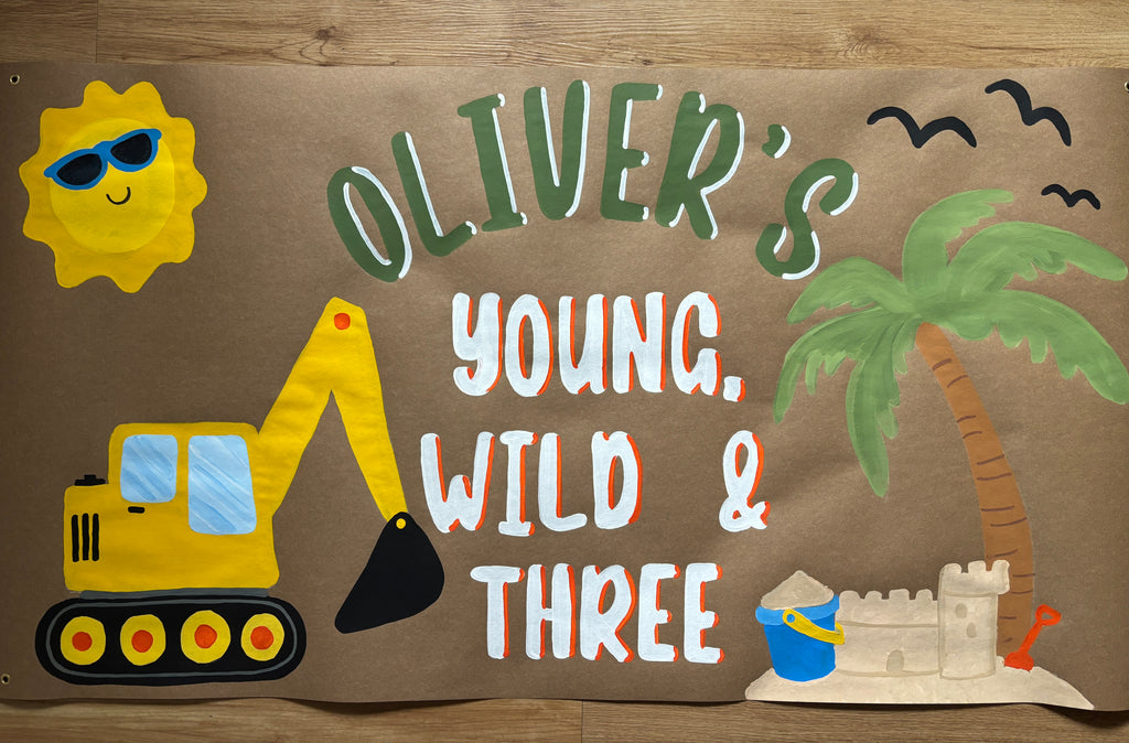 Custom hand painted banner