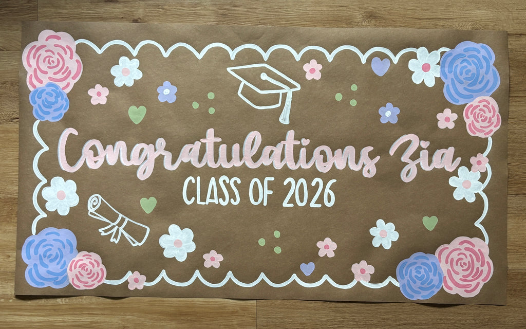 Custom hand painted banner