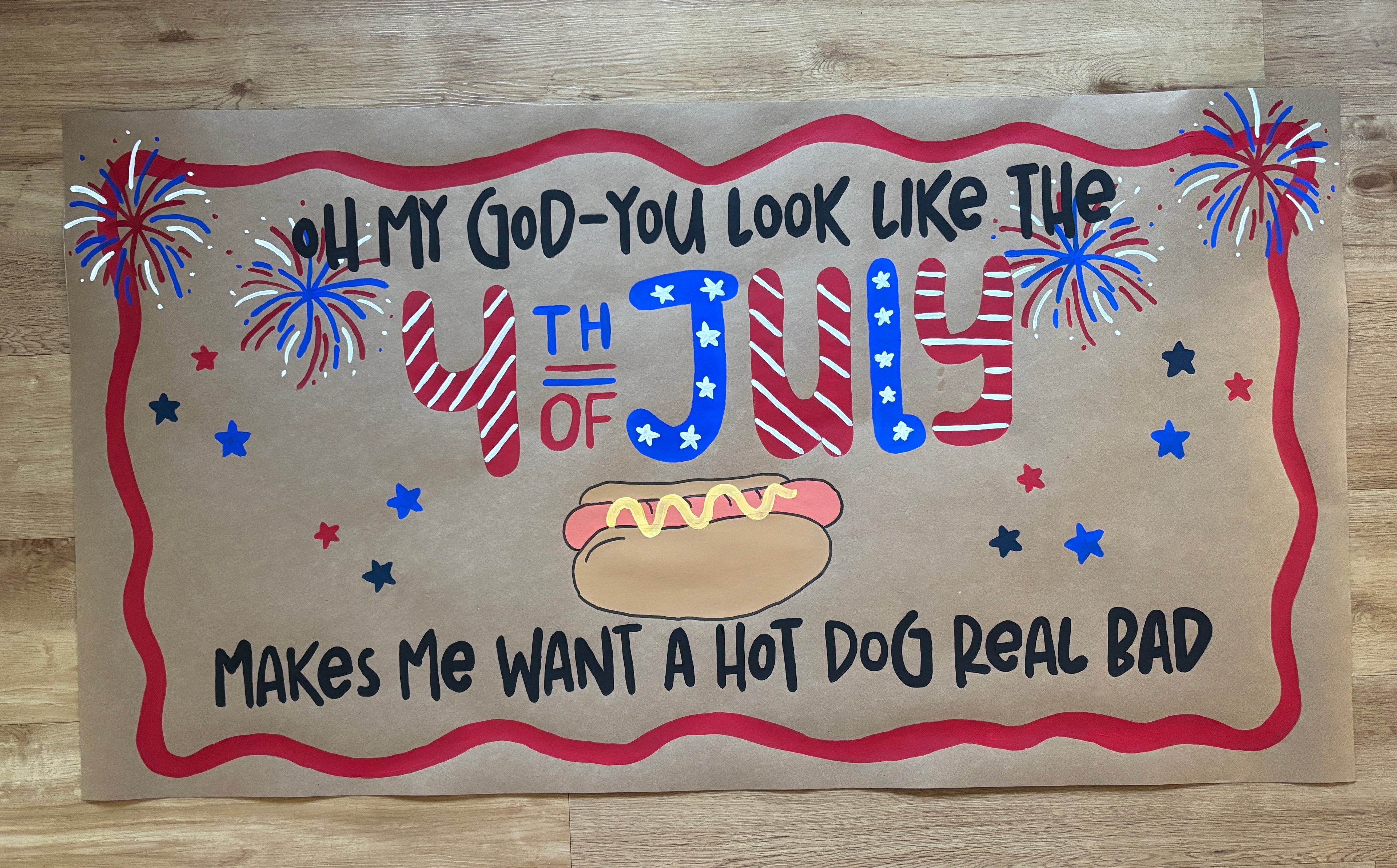 Custom hand painted banner