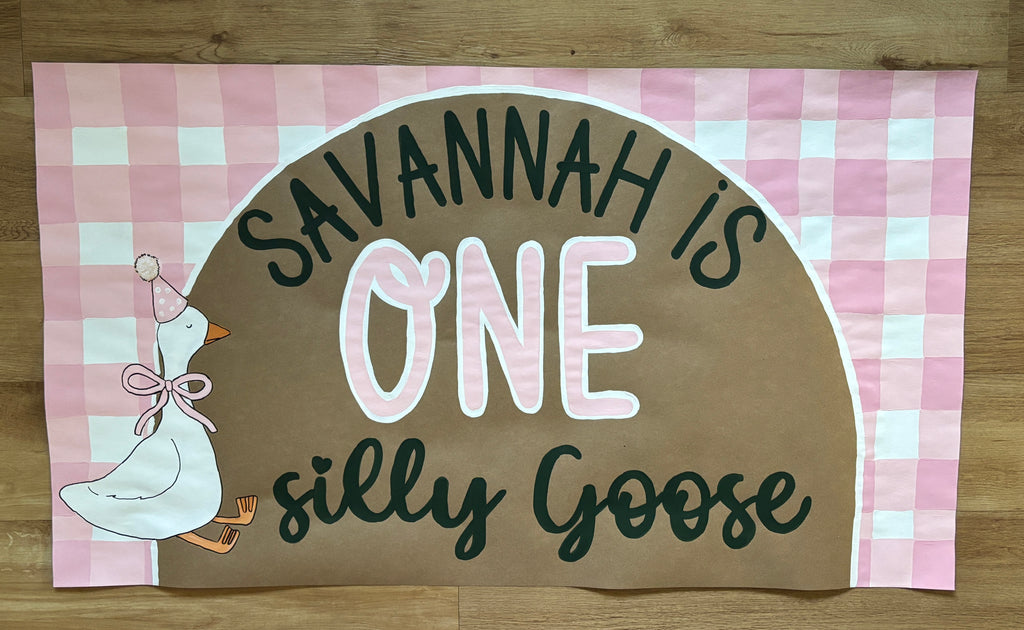 Custom hand painted banner