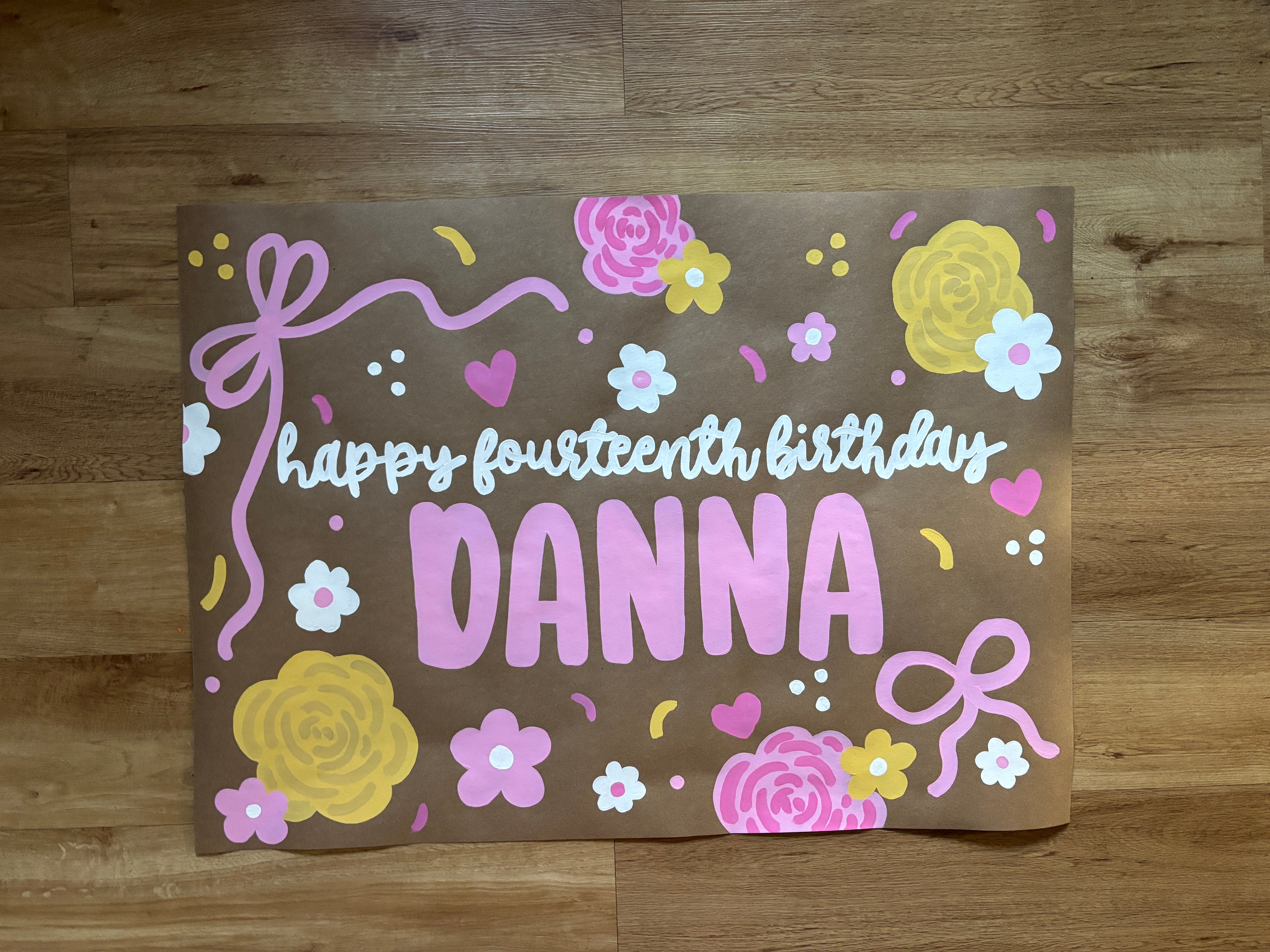 Custom hand painted banner