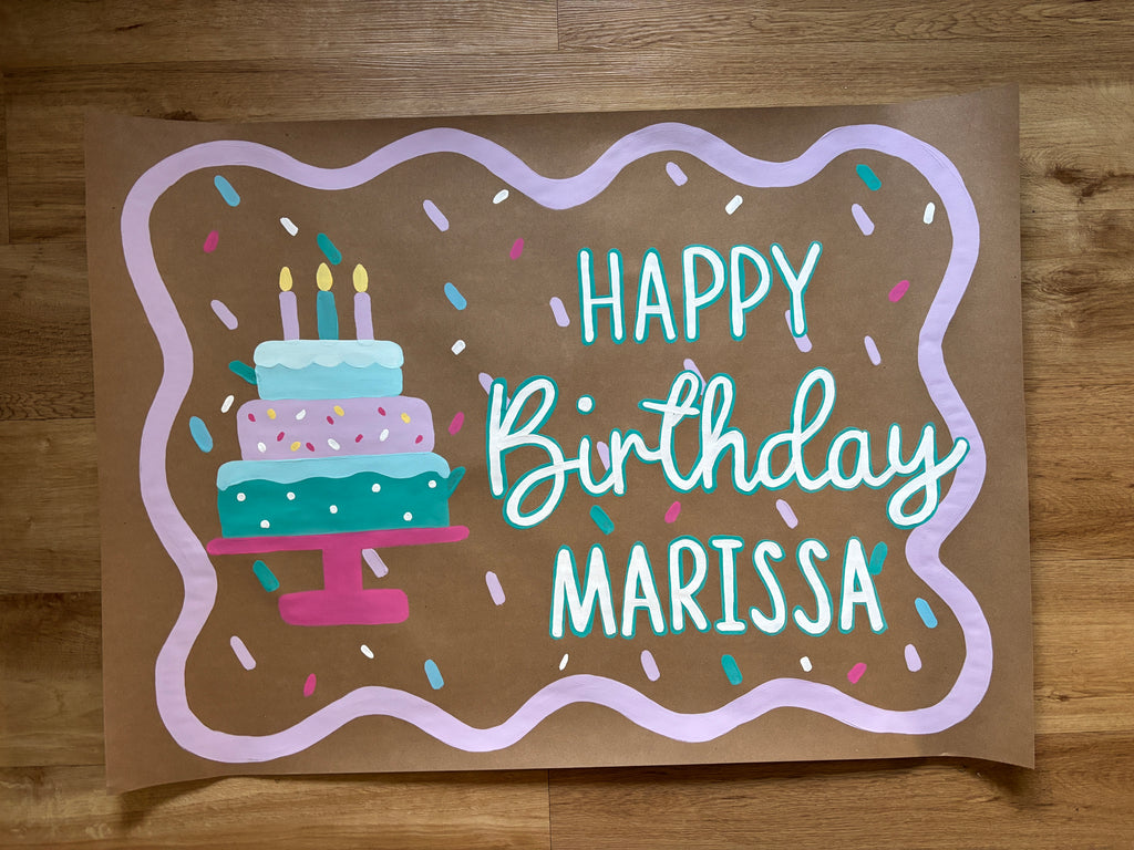 Custom hand painted banner