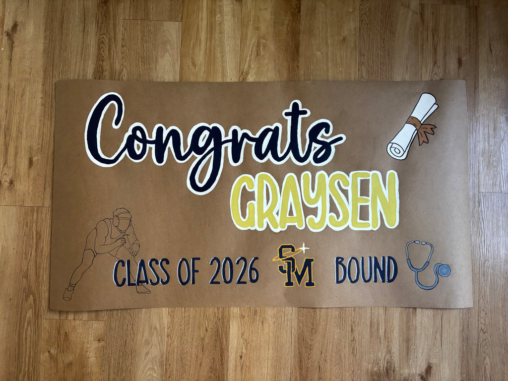 Custom hand painted banner