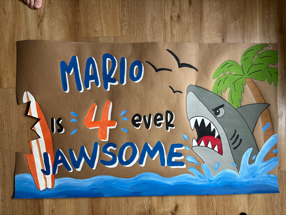 Custom hand painted banner