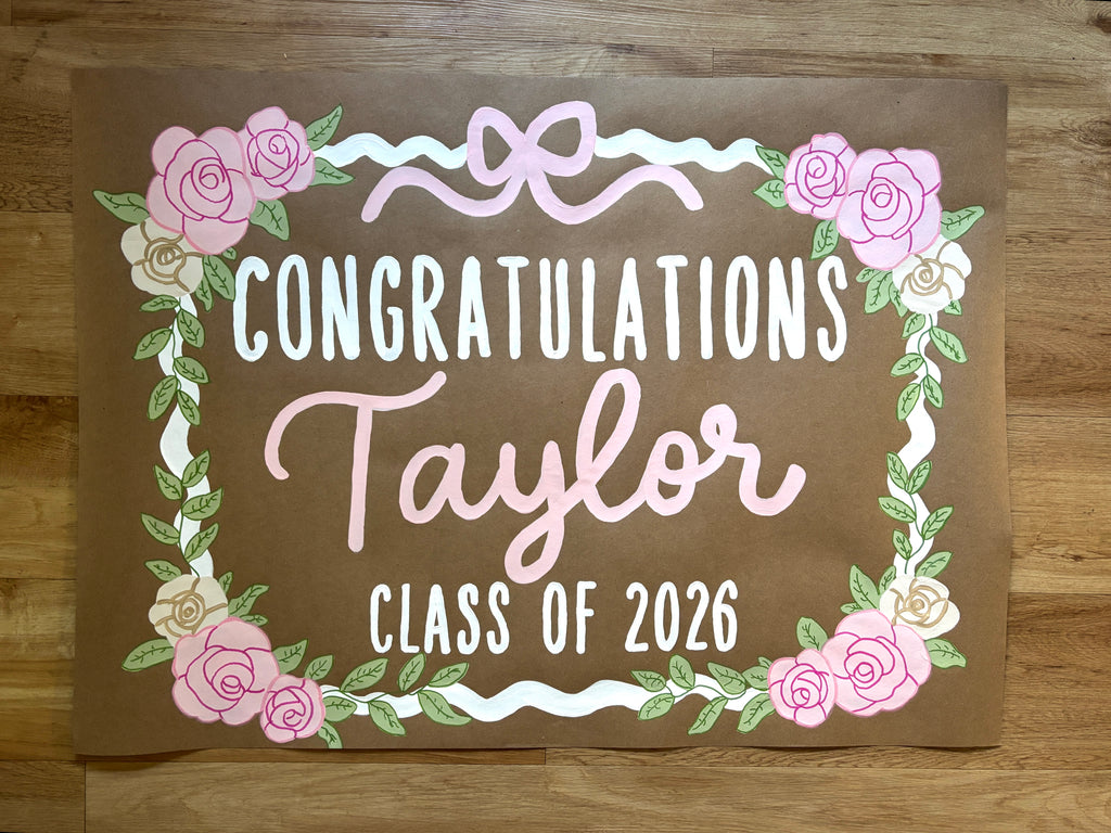 Custom hand painted banner